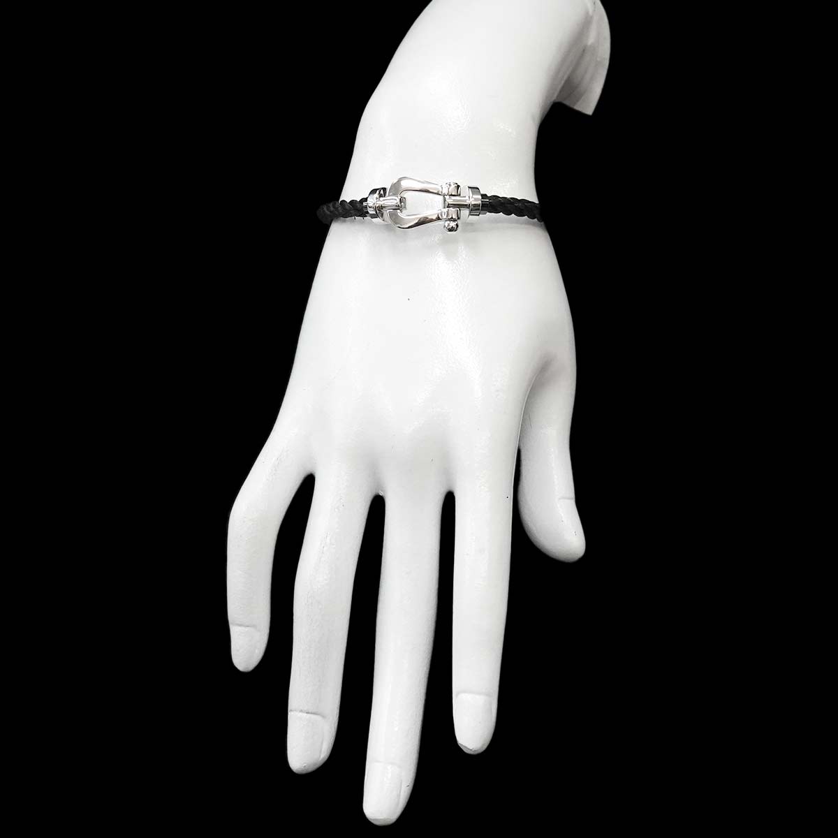 Force 10 Bracelet LM 18K White Gold 750 Steel size16