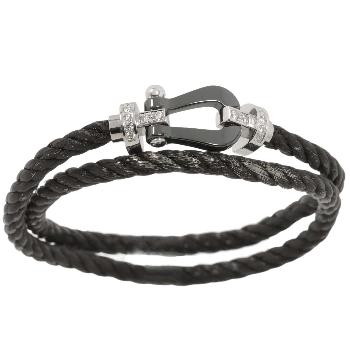 Force 10 LM Diamond Bracelet Ceramic 18K WG 750 Steel size18