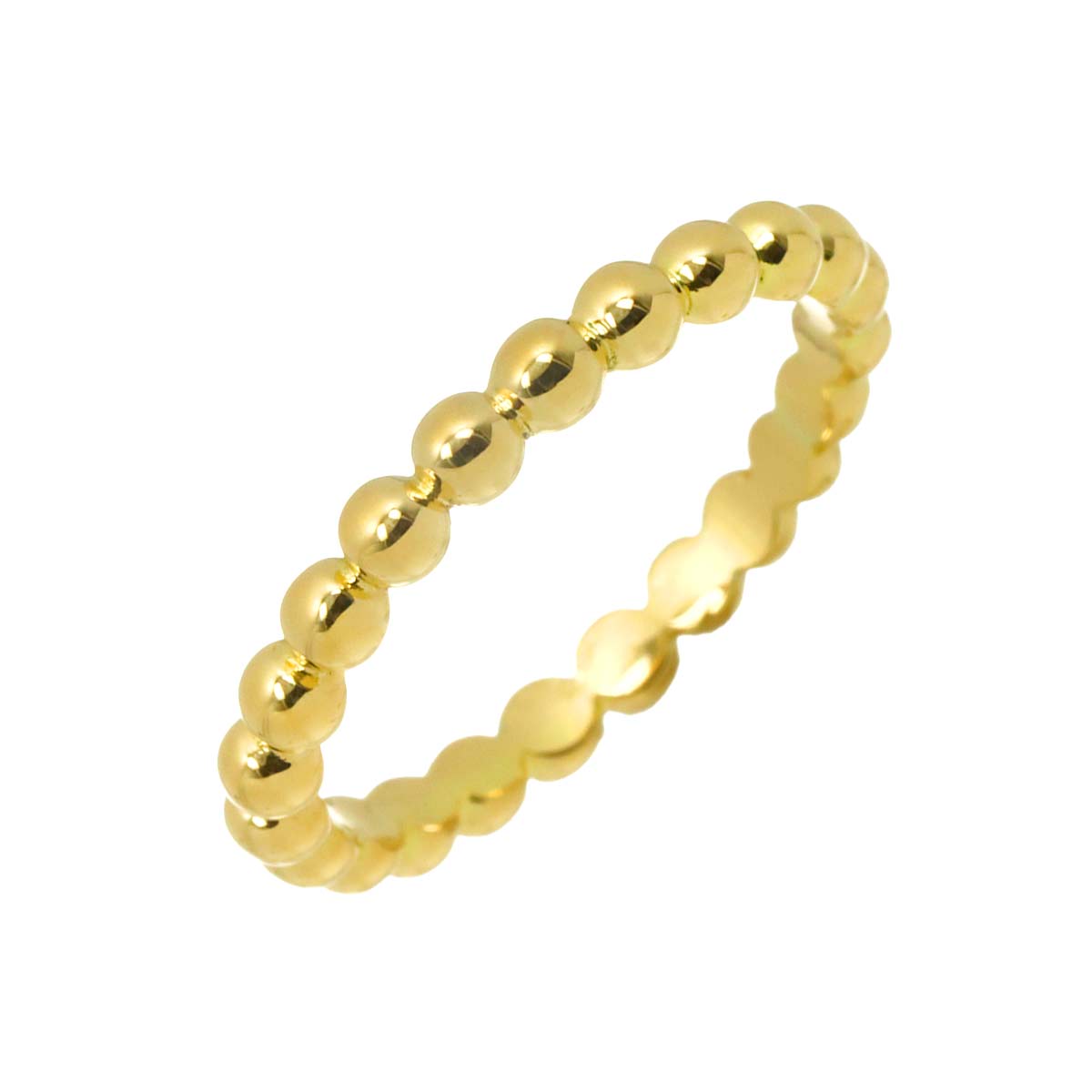 Ring 18K K18 YG Yellow Gold 750 size7.75-8(US)