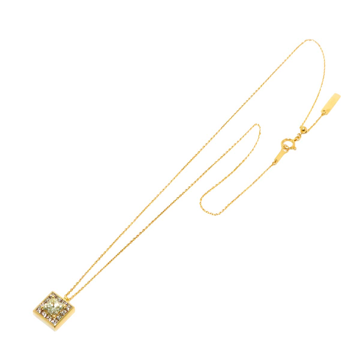 Diamond 1.25ct/0.81ct Necklace K18 YG 750