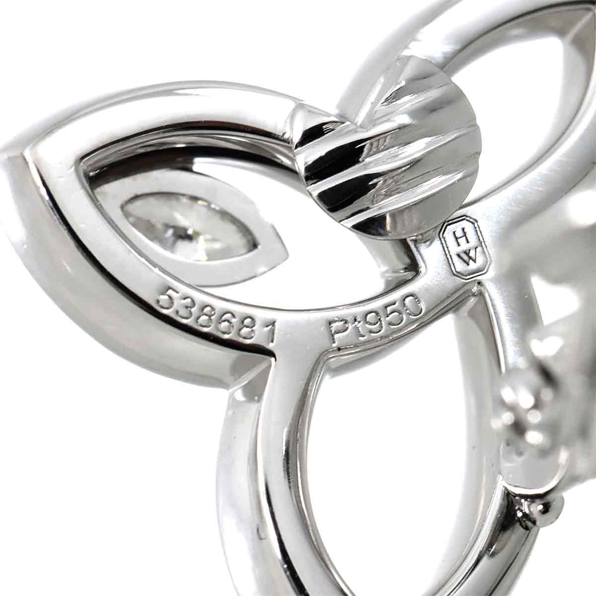 Lily cluster Diamond Earrings Clip on Platinum