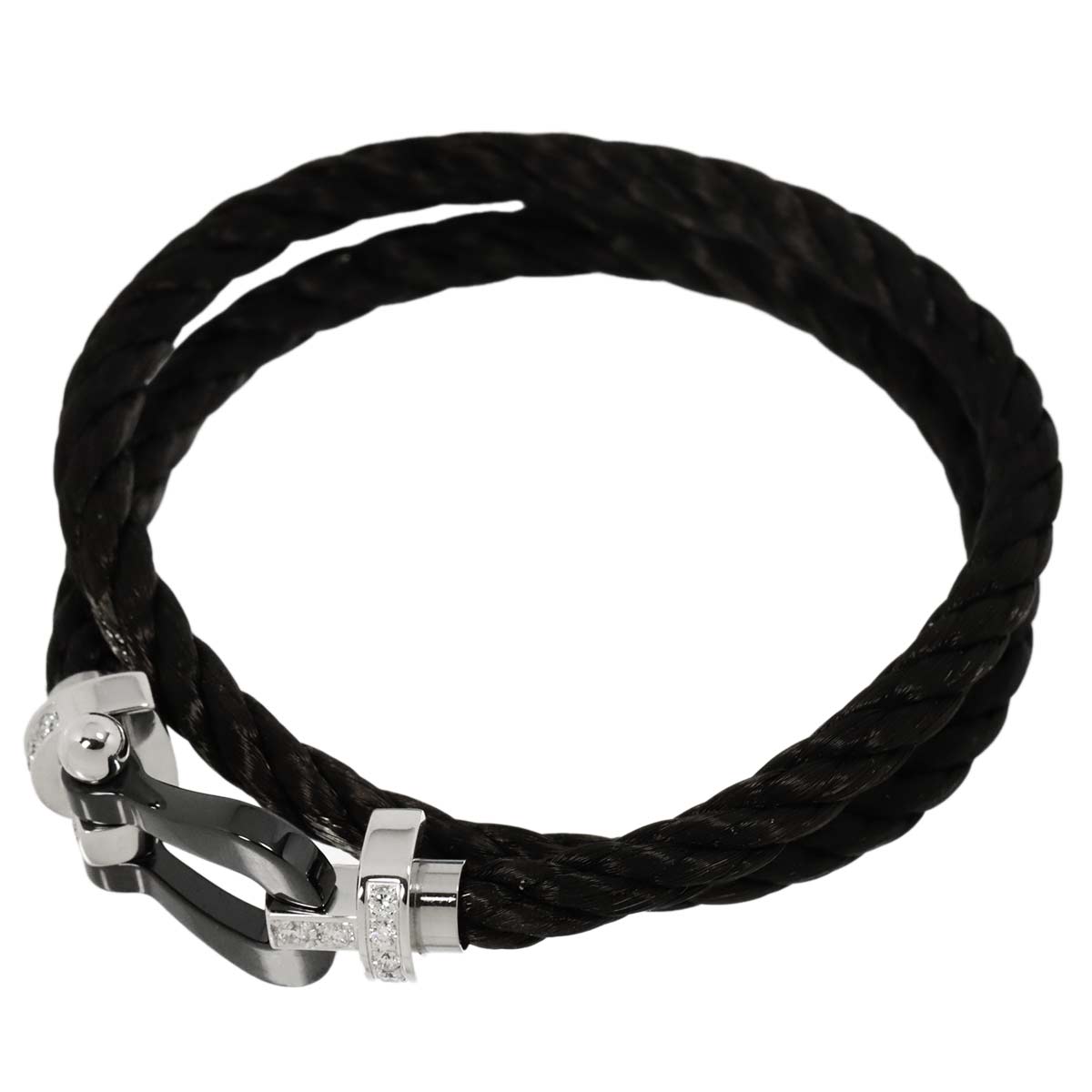 Force 10 LM Diamond Bracelet Ceramic 18K WG 750 Steel size15