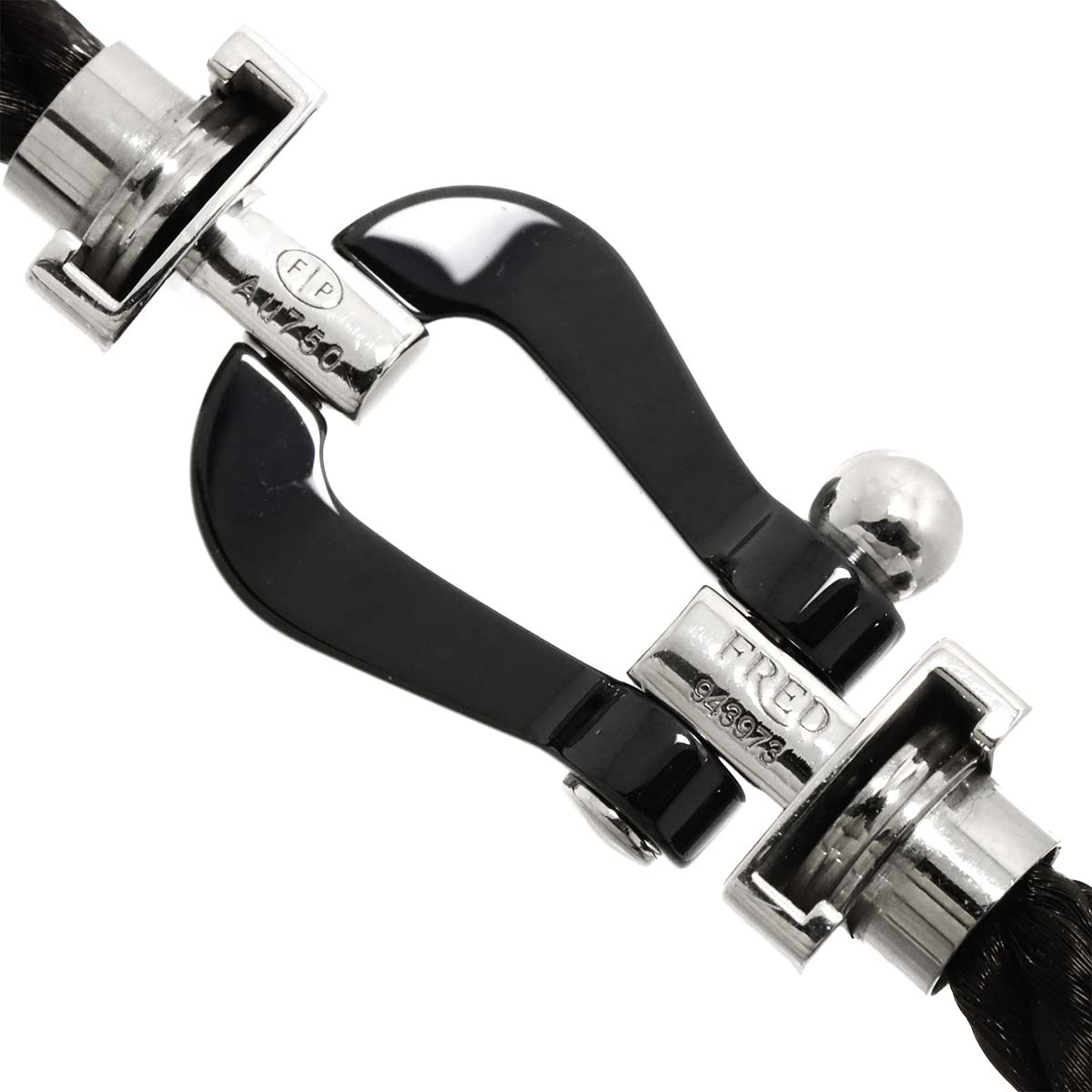 Force 10 LM Diamond Bracelet Ceramic 18K WG 750 Steel size15