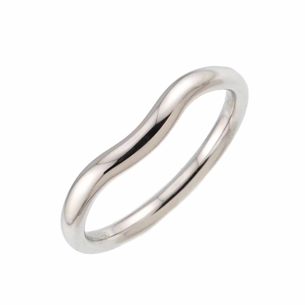 Curved Band Ring Pt Platinum size6.5-6.75(US)