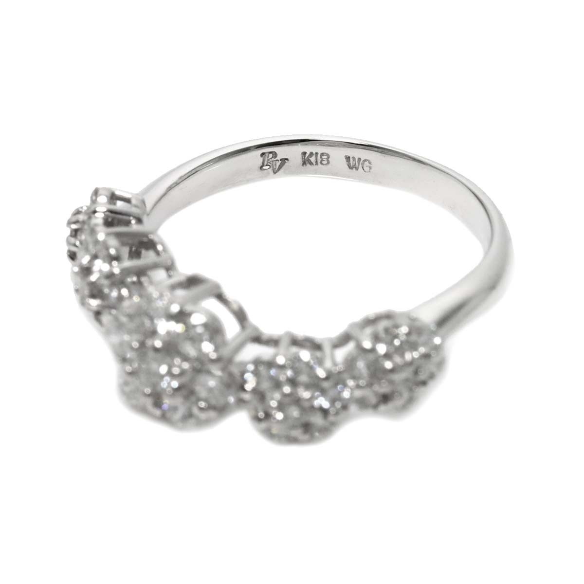 Diamond 0.80ct Ring 18K WG 750 Size5.25(US)