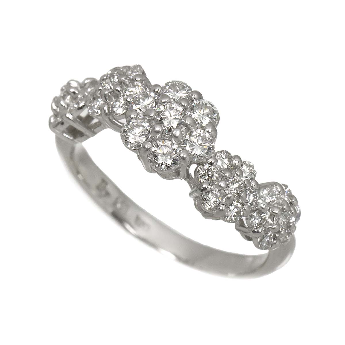 Diamond 0.80ct Ring 18K WG 750 Size5.25(US)