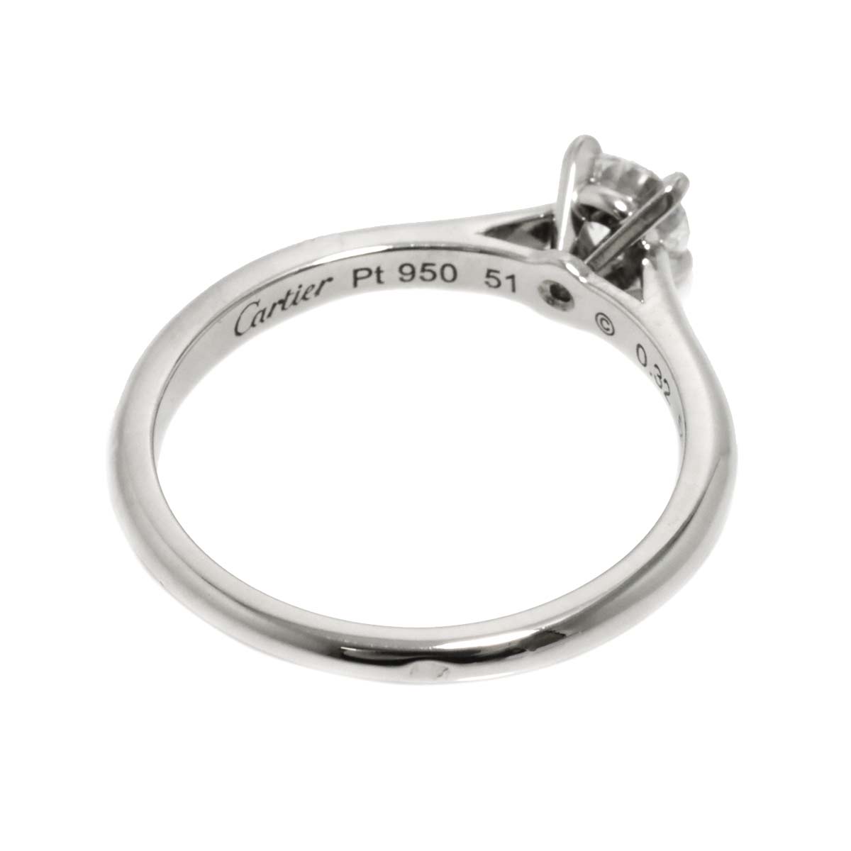 Diamond 0.32ct G/VVS1 Ring Pt Platinum size51 5.5-5.75(US)
