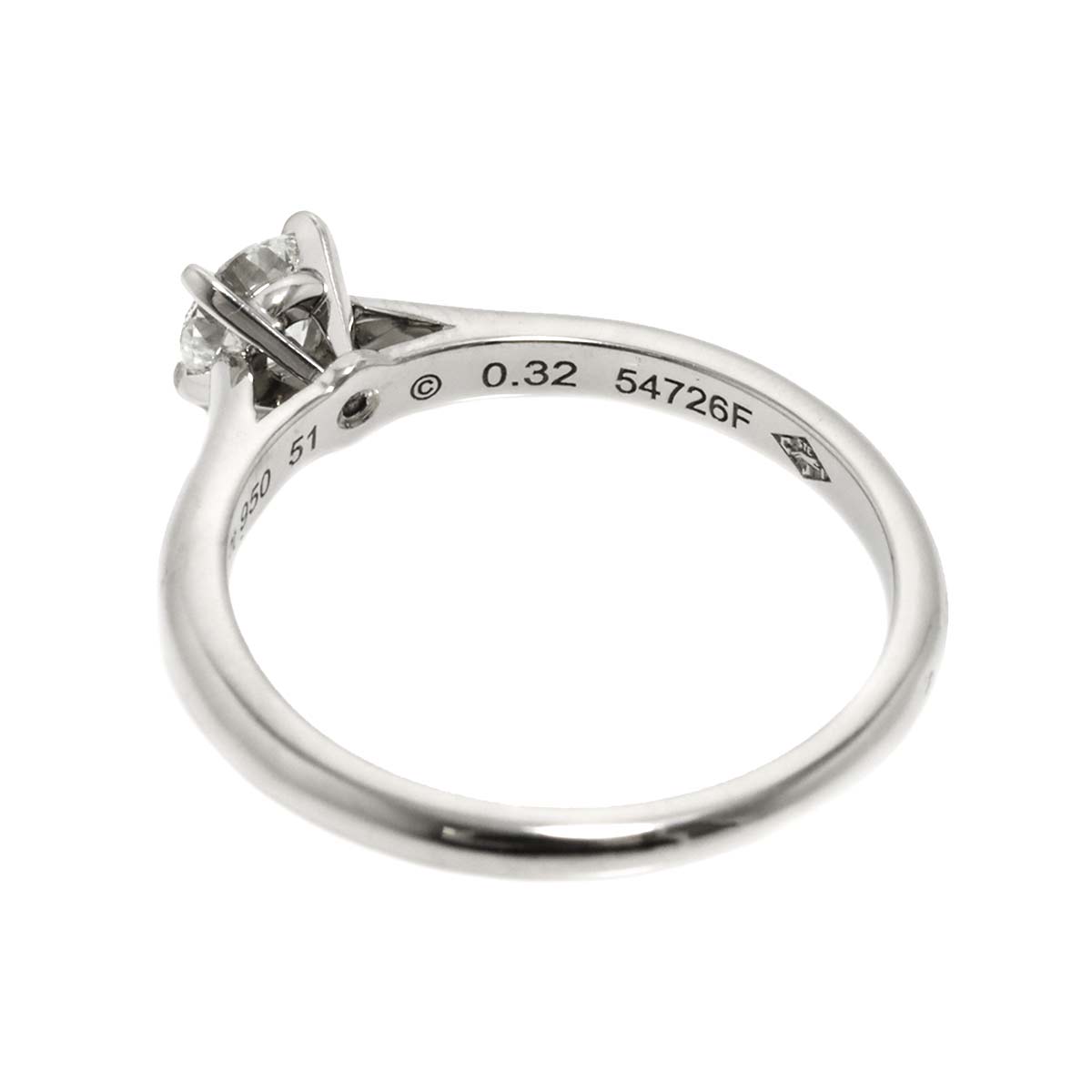 Diamond 0.32ct G/VVS1 Ring Pt Platinum size51 5.5-5.75(US)