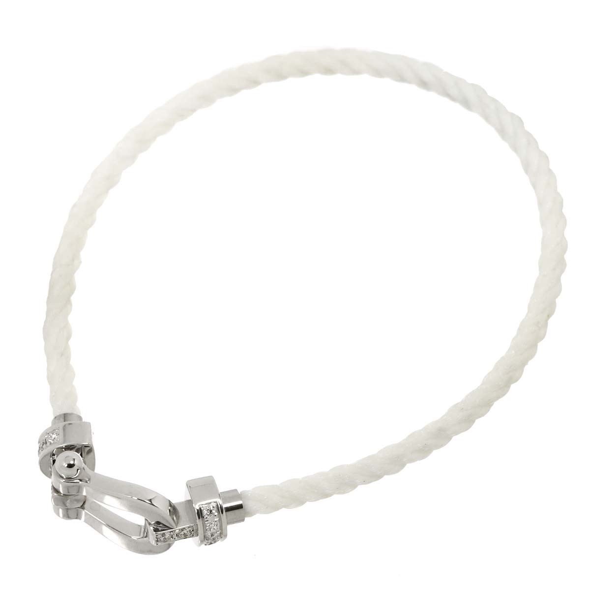 Force 10 Half Diamond Bracelet MM 18K WG 750 Steel size15