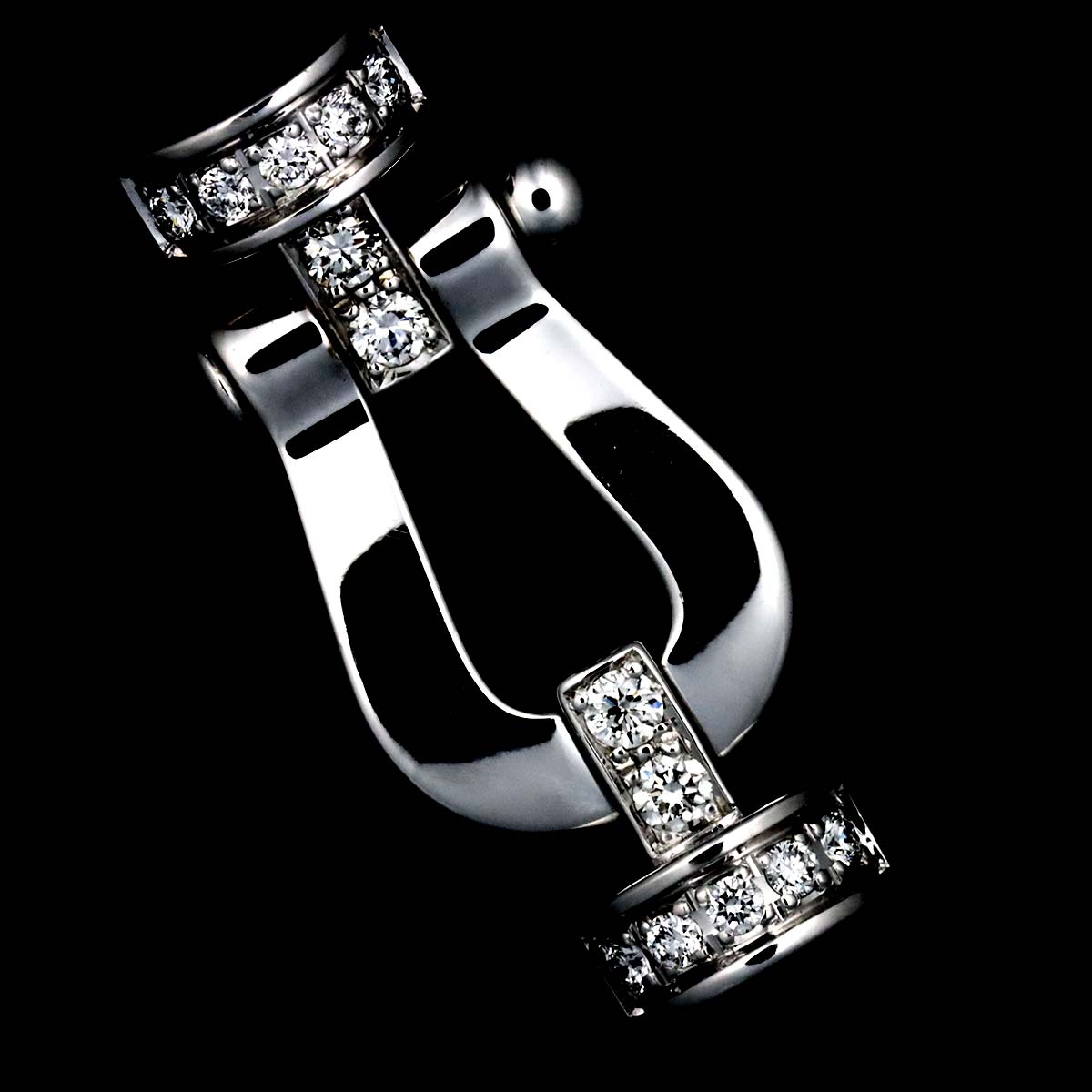 Force 10 Half Diamond Bracelet MM 18K WG 750 Steel size15