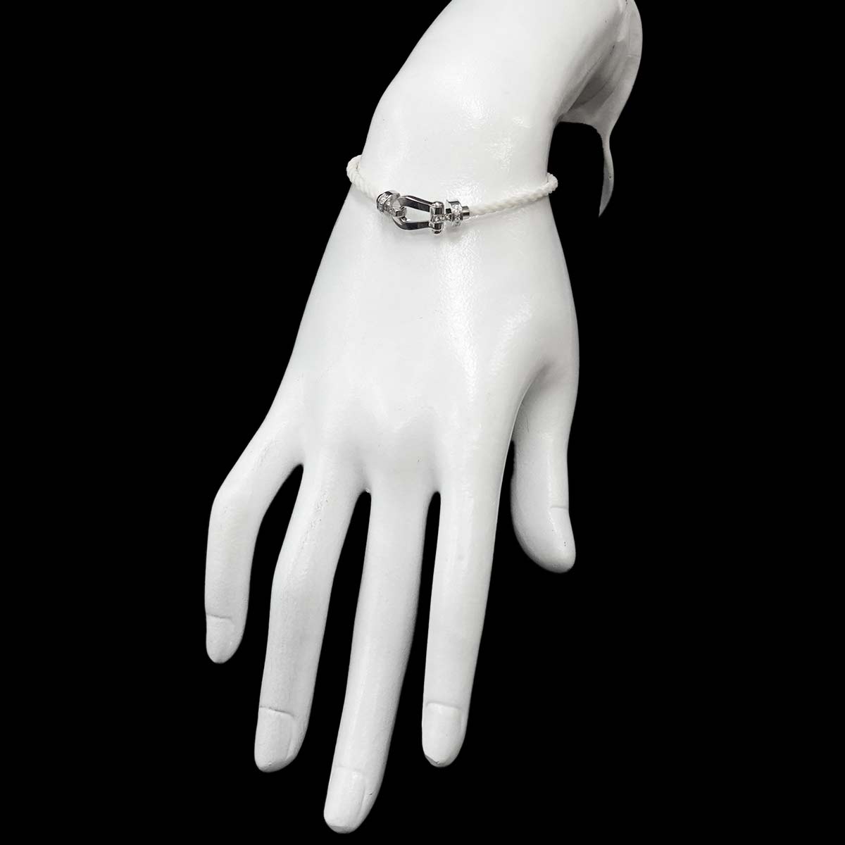 Force 10 Half Diamond Bracelet MM 18K WG 750 Steel size15