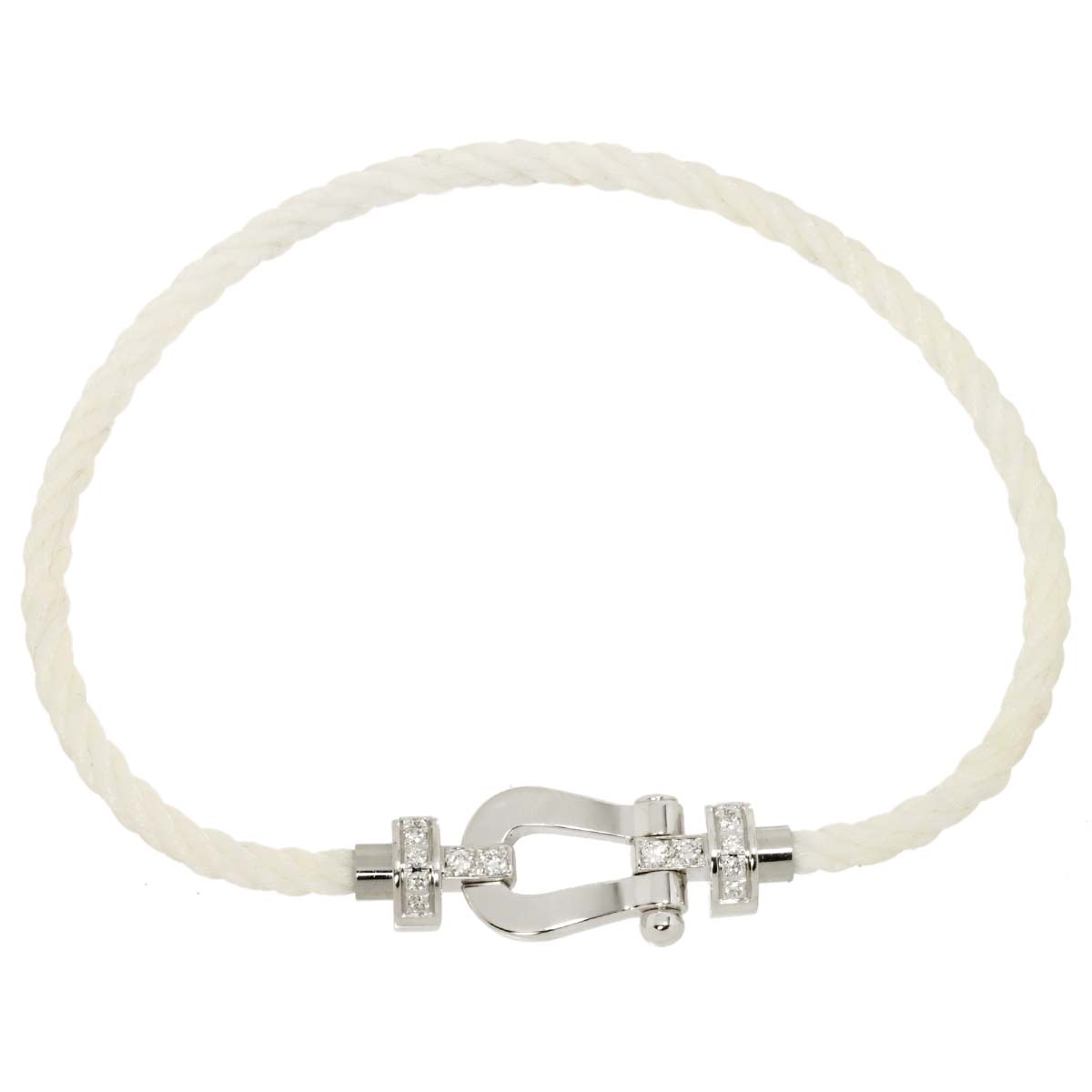 Force 10 Half Diamond Bracelet MM 18K WG 750 Steel size15