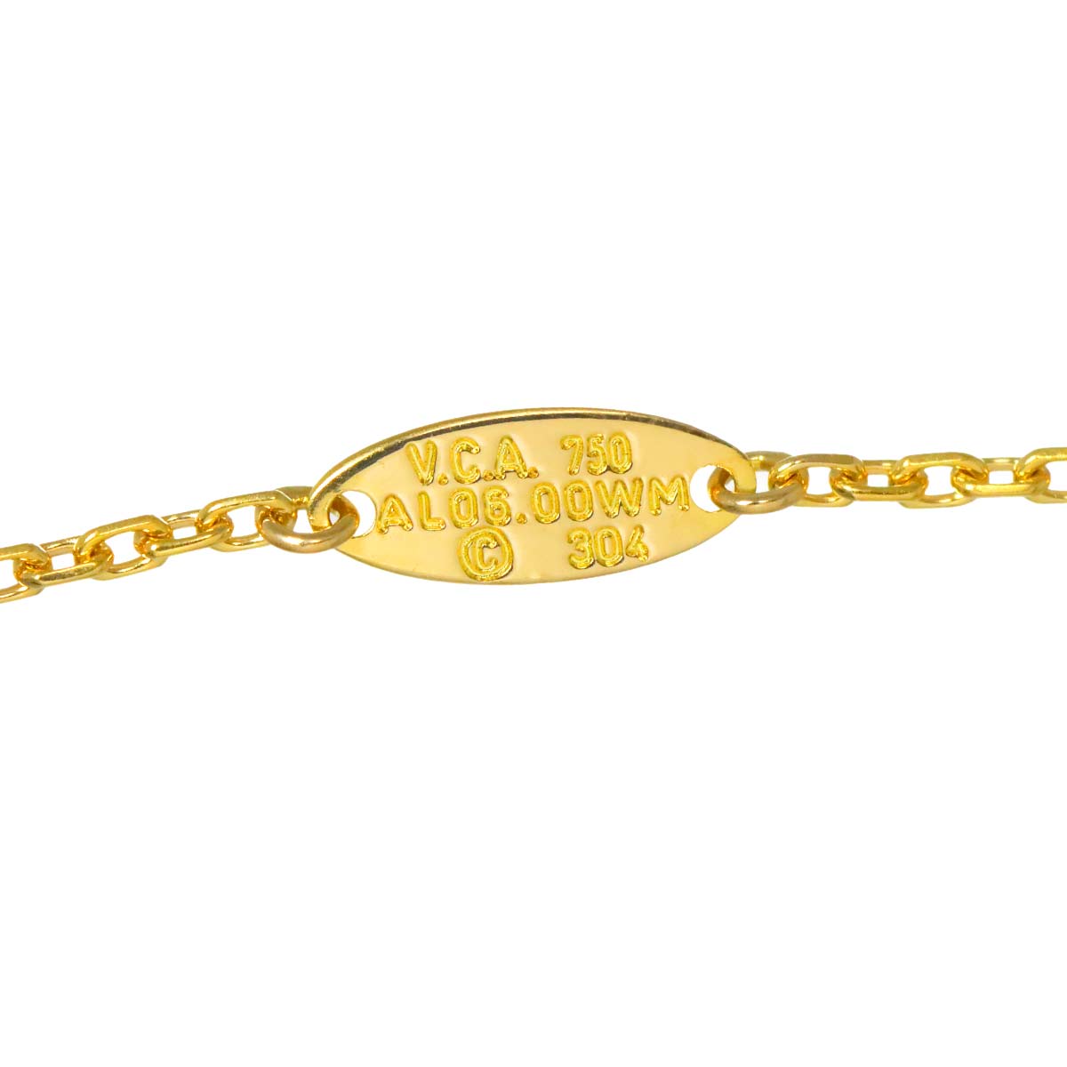 Vintage Alhambra MotherofPearl MOP Necklace 18K YG 750