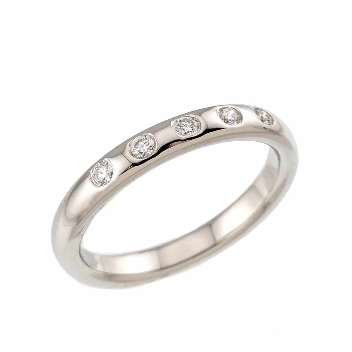 Stacking Band Ring Diamond 5P Platinum Size5.25-5.5(US)