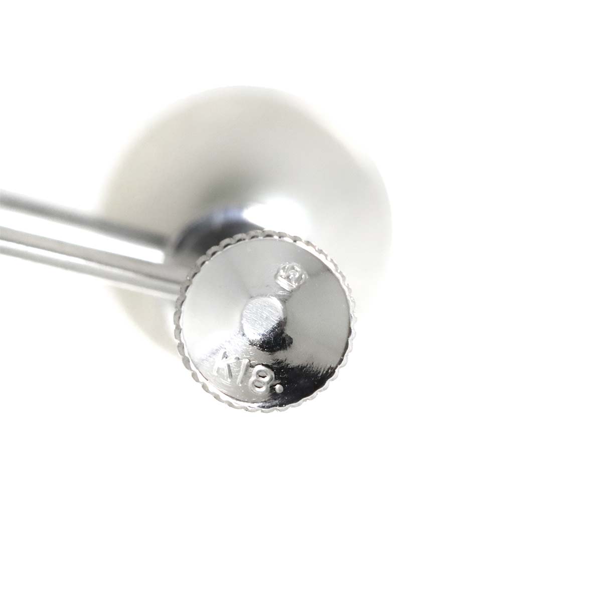 Akoya Pearl 7.5mm Earrings 18K WG 750