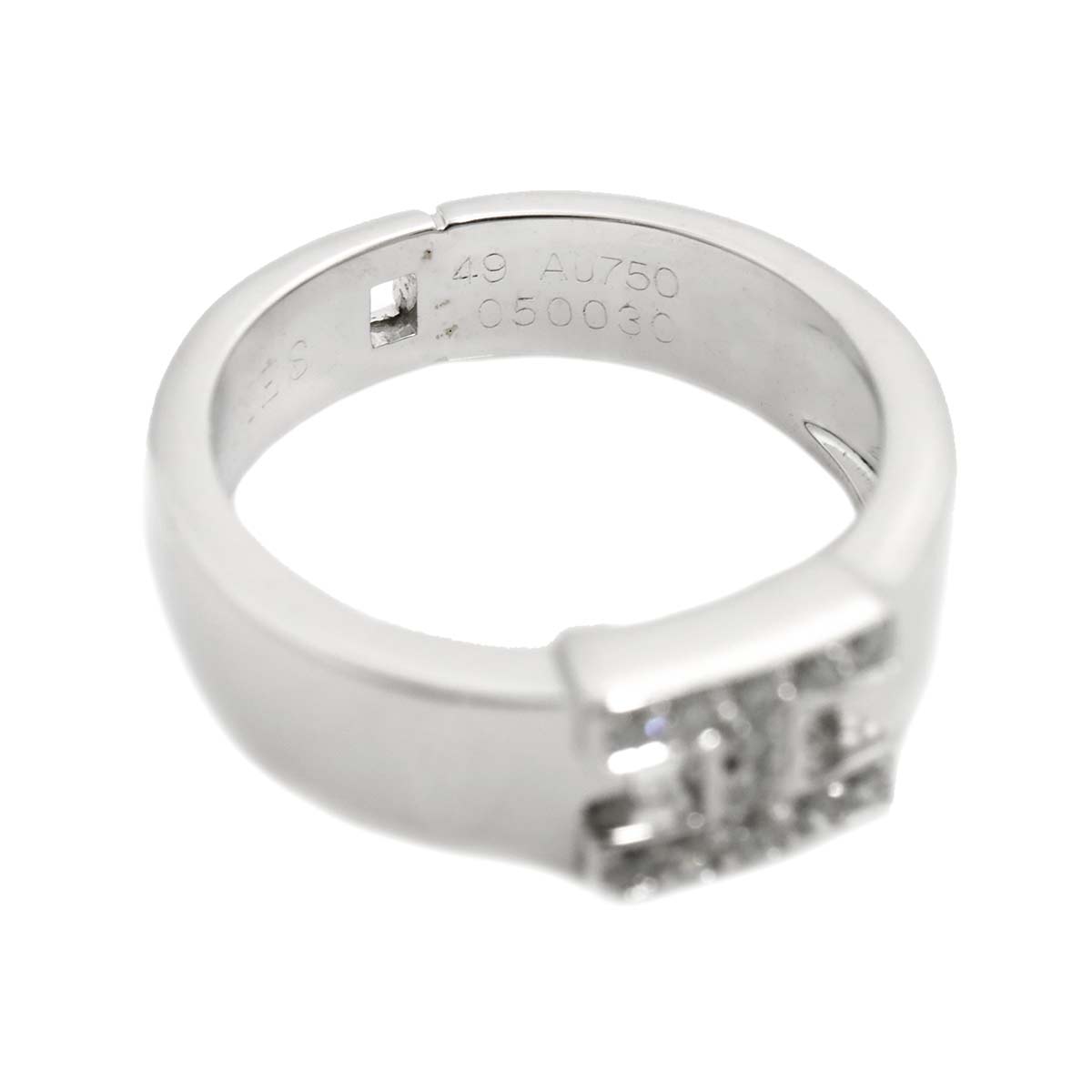 Hercules Diamond Ring 18K White Gold 750 Size49 4.75-5(US)