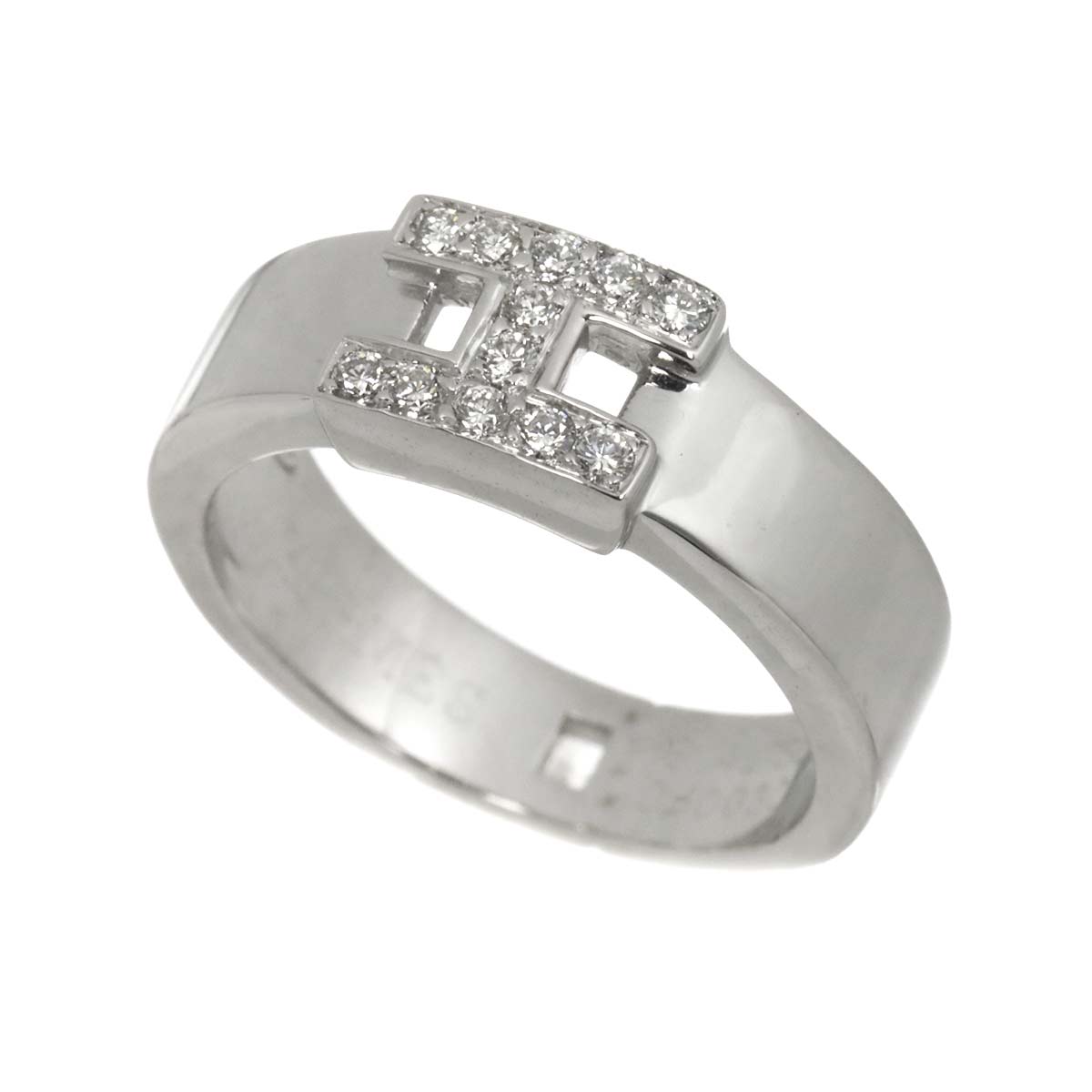 Hercules Diamond Ring 18K White Gold 750 Size49 4.75-5(US)