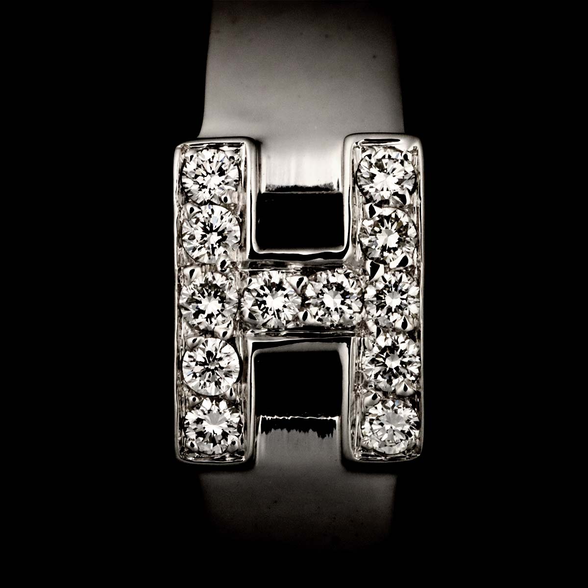 Hercules Diamond Ring 18K White Gold 750 Size49 4.75-5(US)