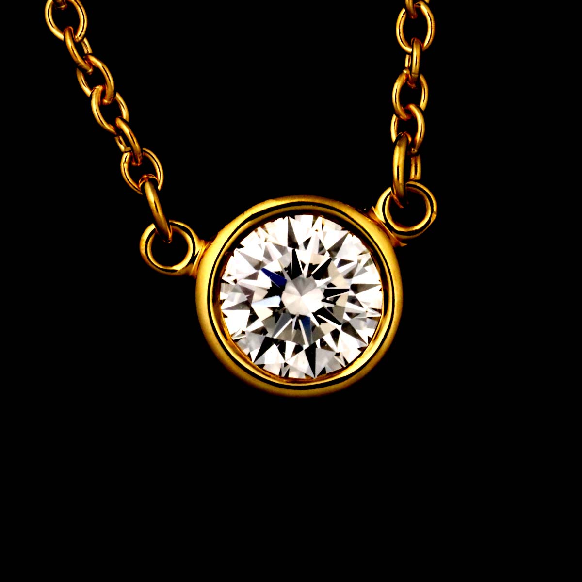 By The Yard Diamond 0.25ct H/VVS1/EX Necklace 18K YG 750