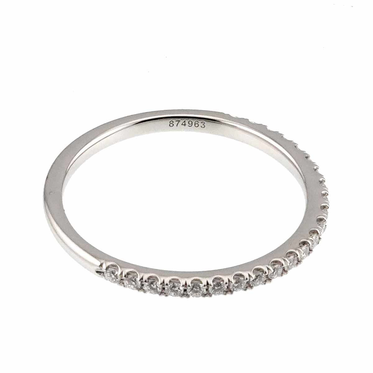 Half Diamond Ring Pt Platinum size4.75-5(US)