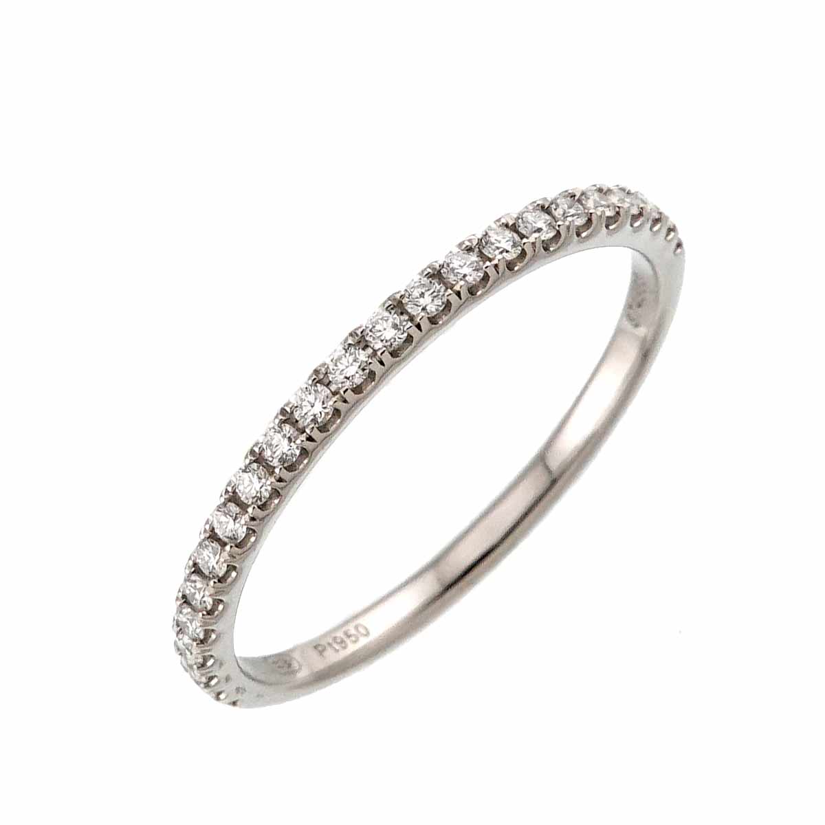 Half Diamond Ring Pt Platinum size4.75-5(US)