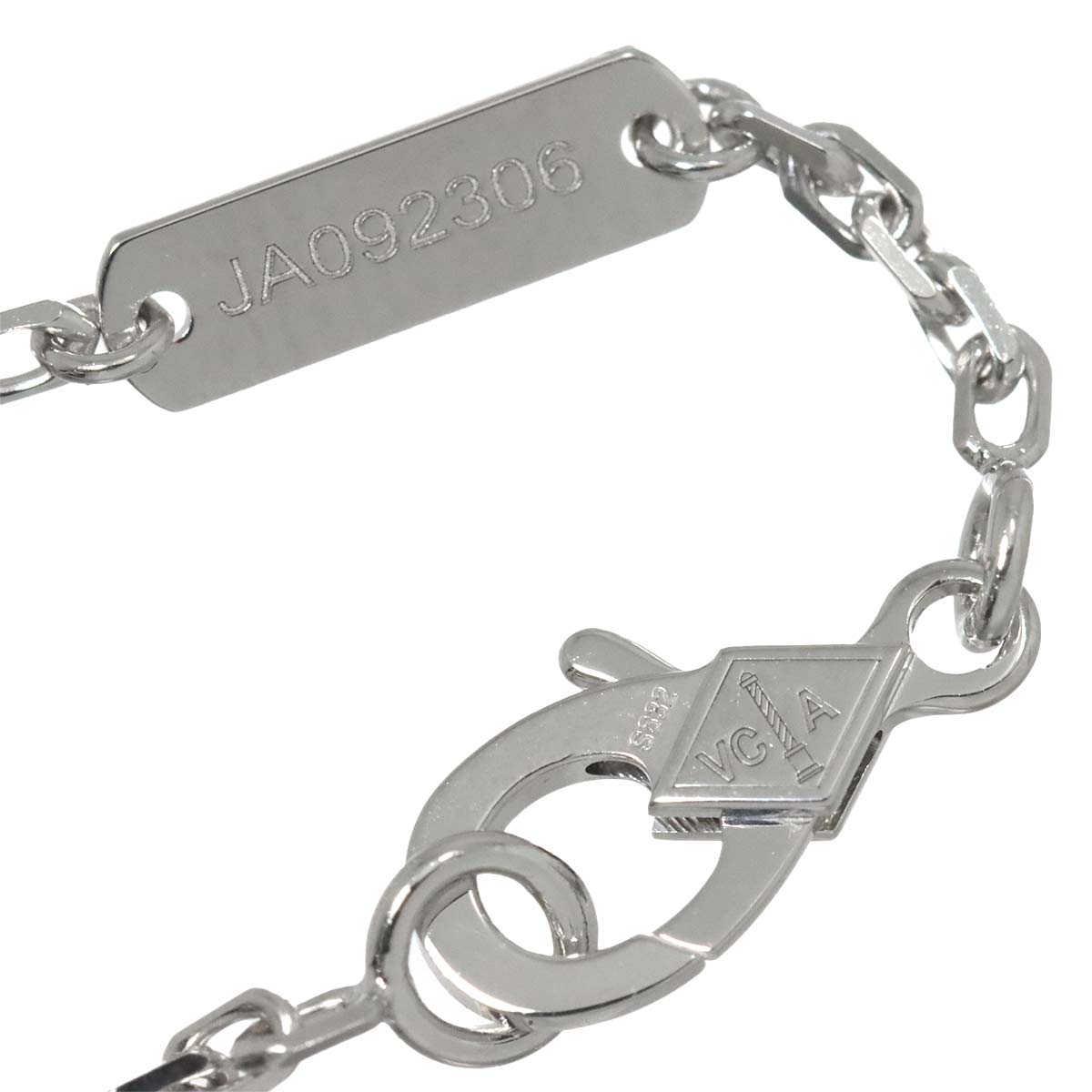 Magic Alhambra Mother of Pearl MOP Necklace 18K WG