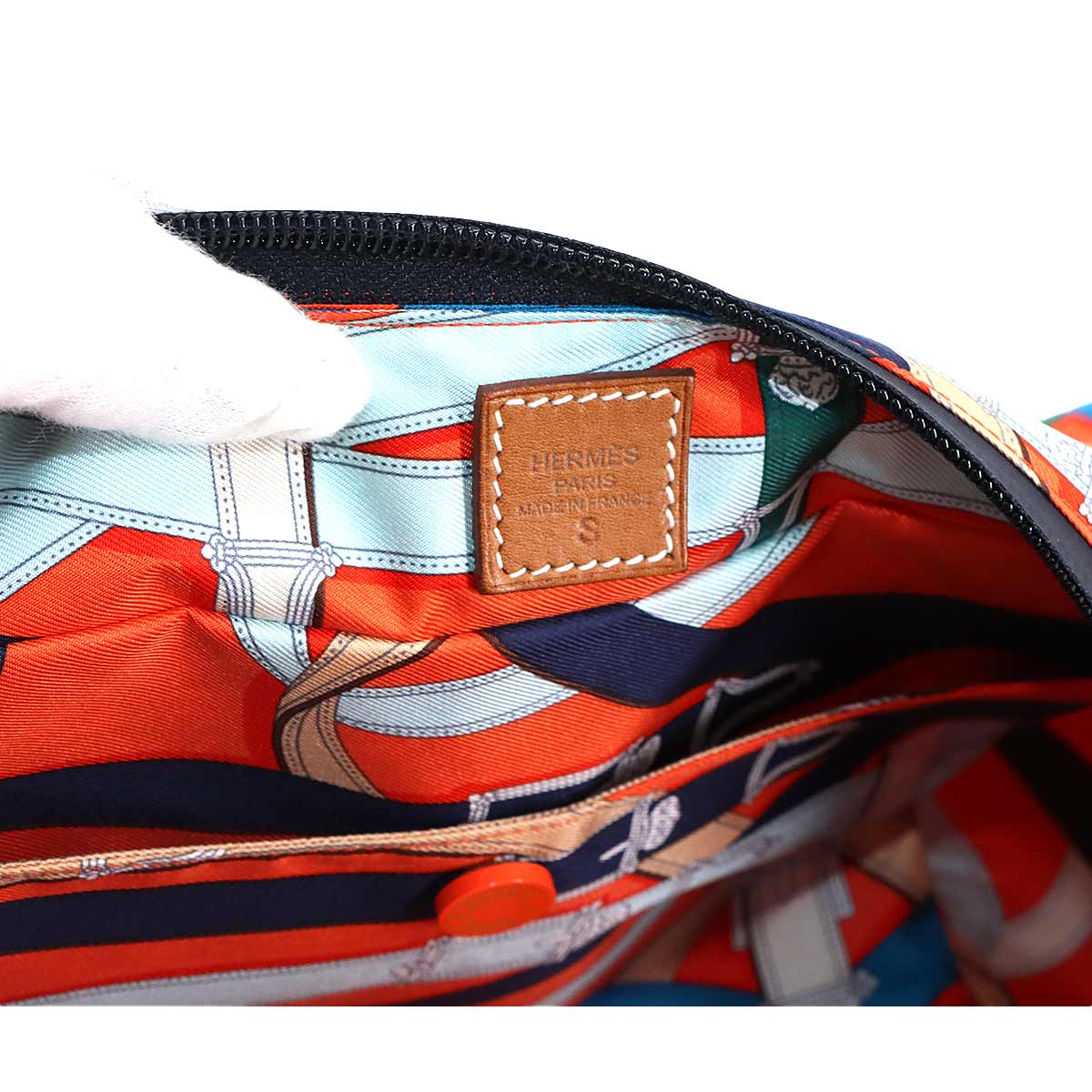 Herbag Cabin 38 Air Silk Shoulder Bag Silk Leater Orange