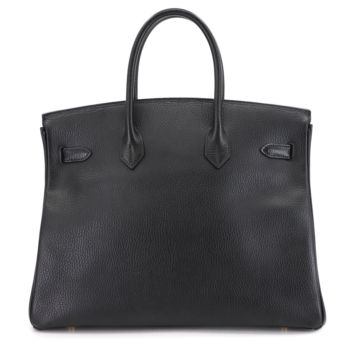 Birkin 35 Ardennes Leather Black Hand Bag Vintage Purse