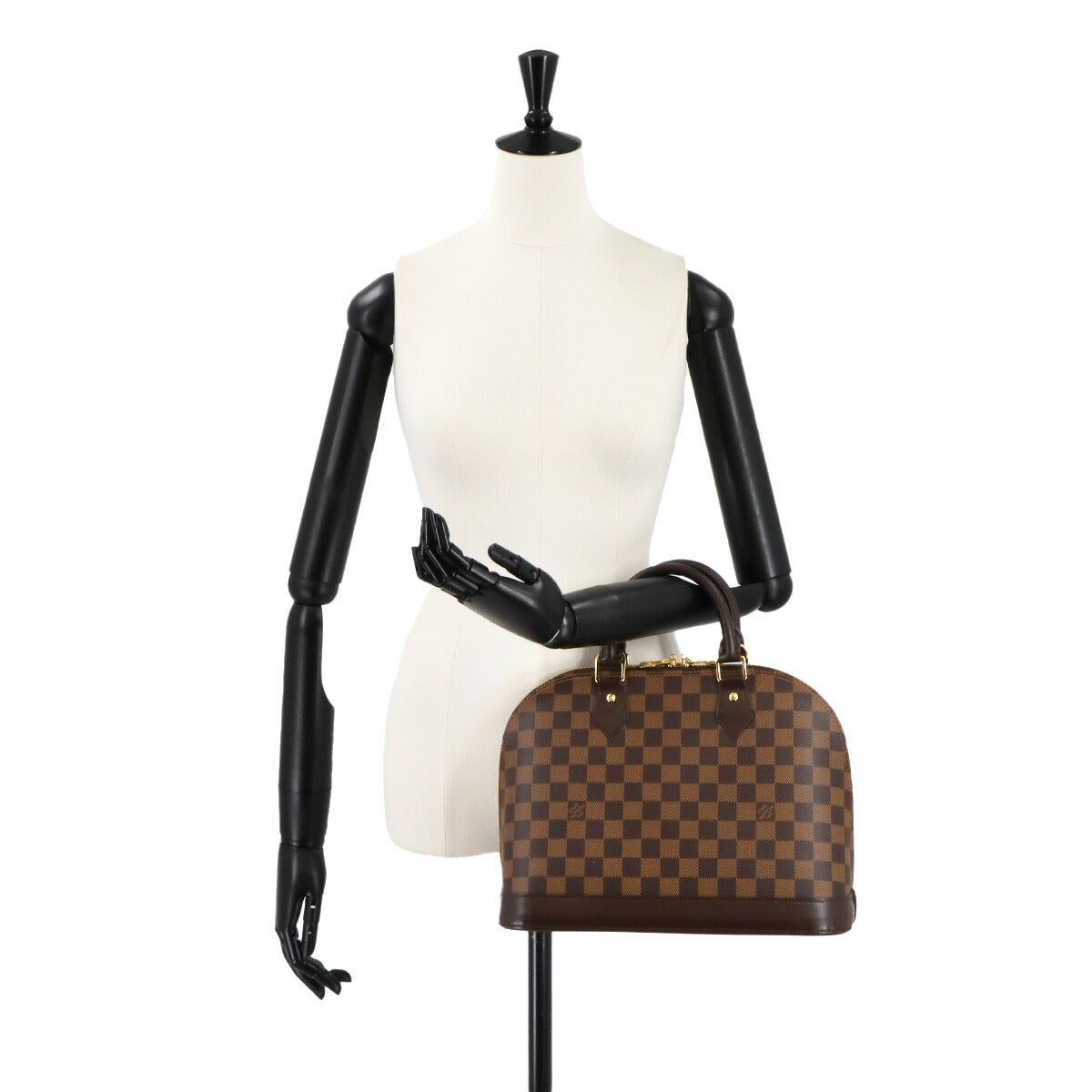 Damier Alma PM Hand Bag Ebene Brown N51131 Purse