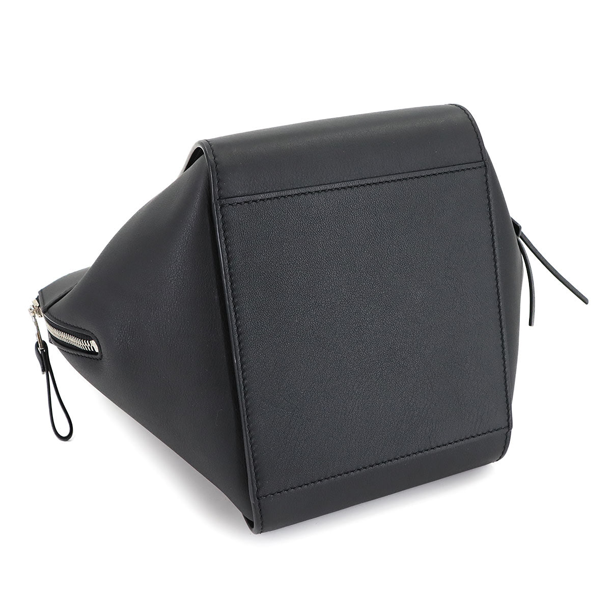 Compact Hammock 2way Hand Shoulder Bag Leather Black