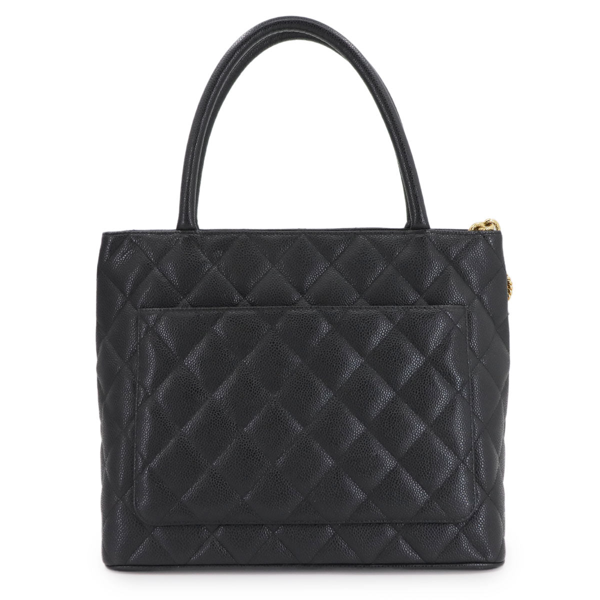 Medallion Tote Bag Leather Black A01804 Coco Logos