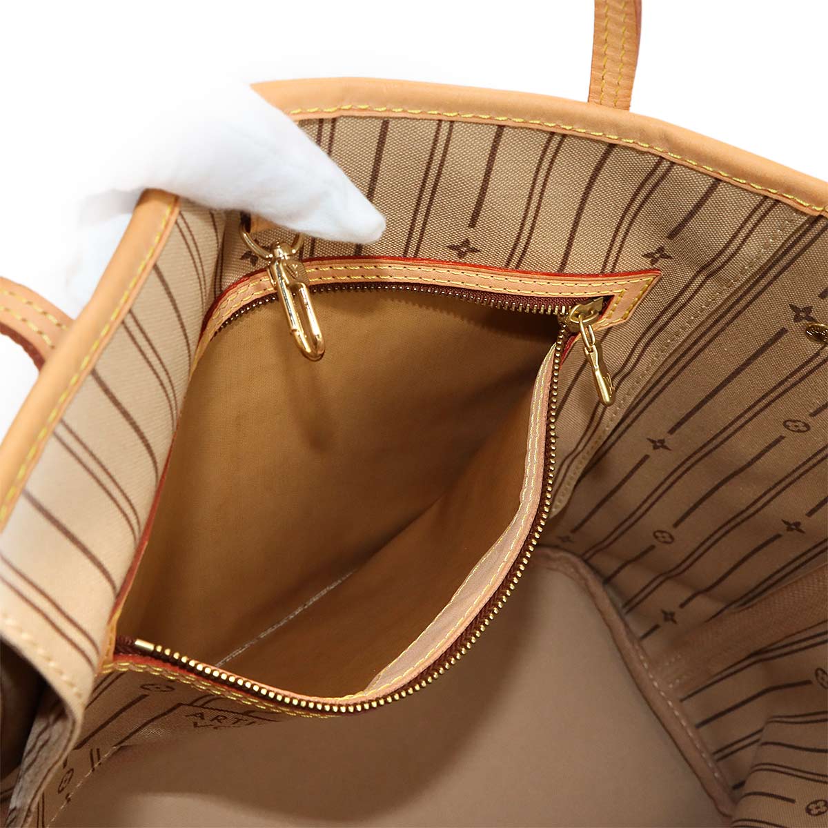 Monogram Neverfull MM Tote Bag Brown Beige M40156 Purse