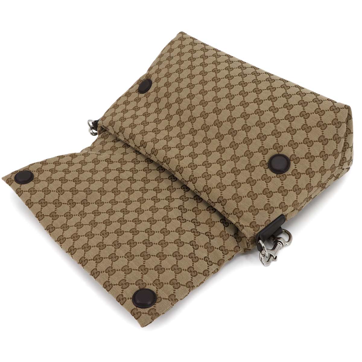 GG Canvas 2way Shoulder Bag Leather Beige Brown 821616 Purse