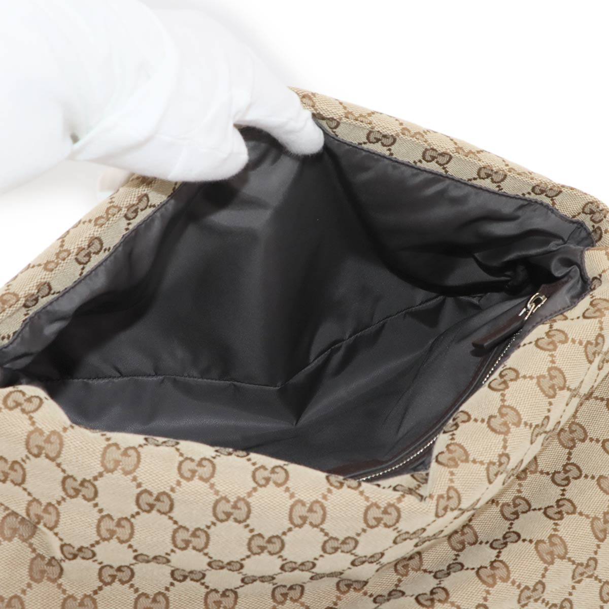 GG Canvas 2way Shoulder Bag Leather Beige Brown 821616 Purse