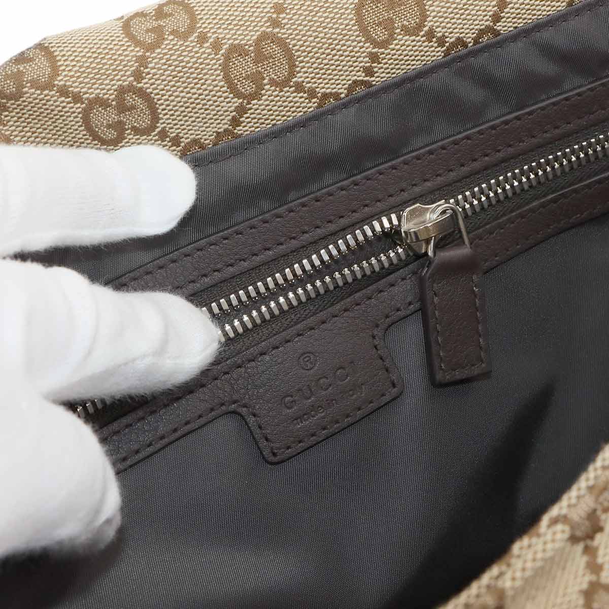 GG Canvas 2way Shoulder Bag Leather Beige Brown 821616 Purse