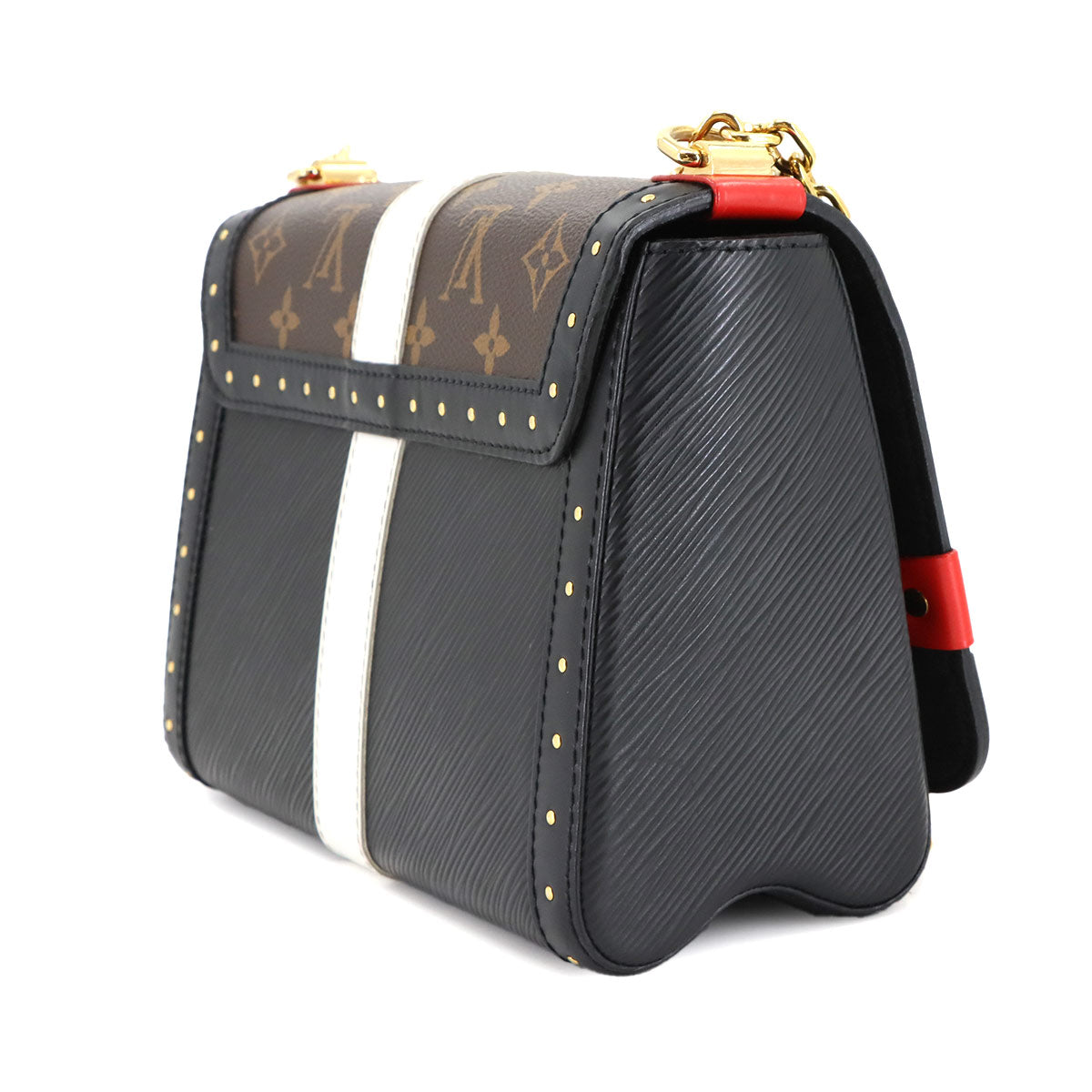 Monogram Epi Twist MM Chain Shoulder Bag Brown M43629