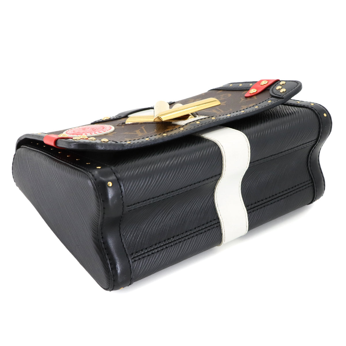 Monogram Epi Twist MM Chain Shoulder Bag Brown M43629