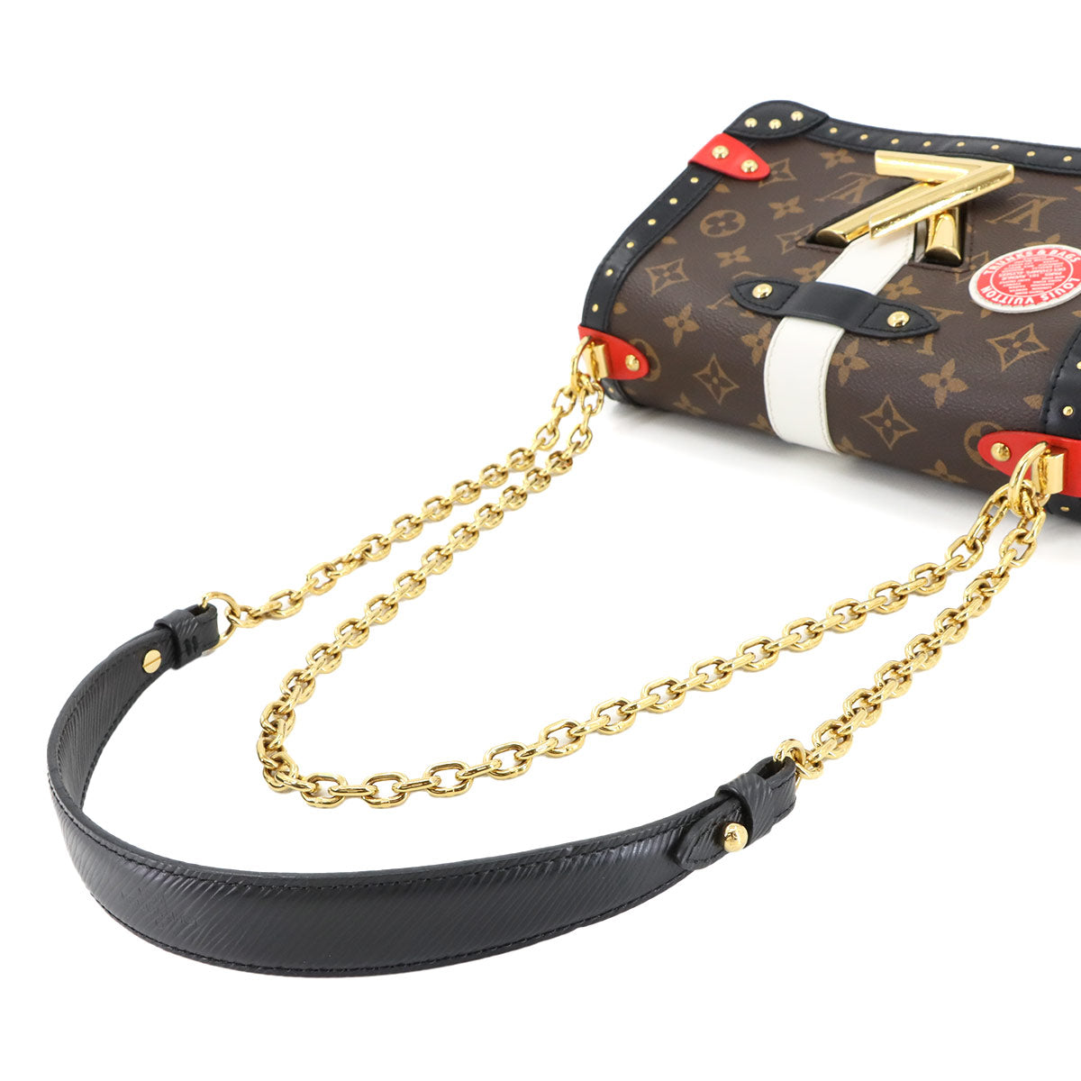 Monogram Epi Twist MM Chain Shoulder Bag Brown M43629