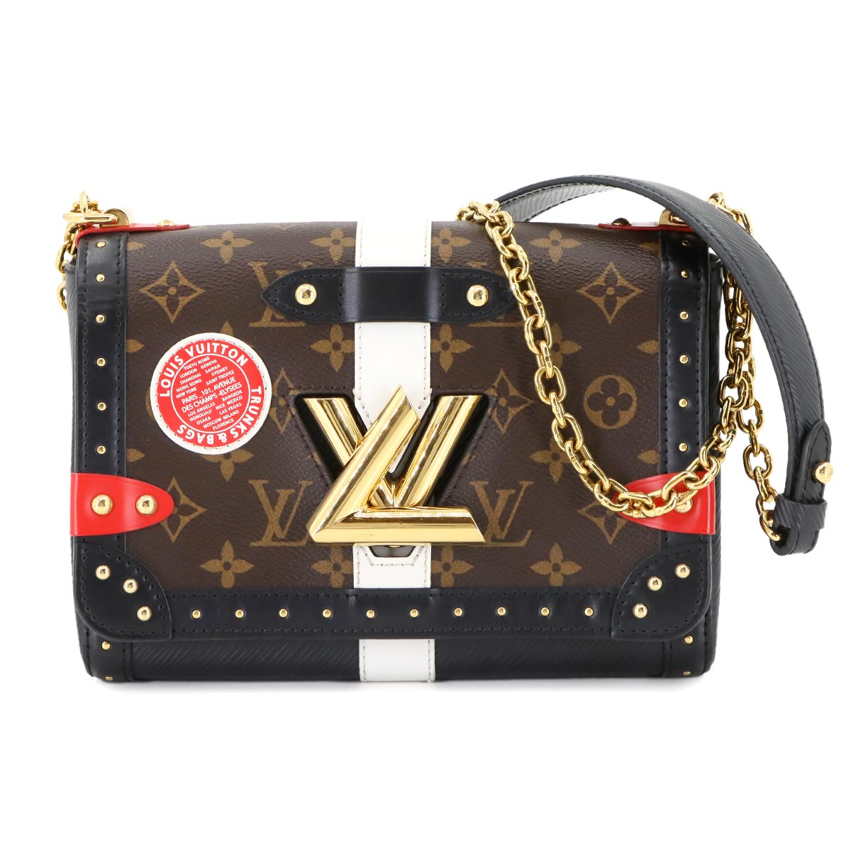 Monogram Epi Twist MM Chain Shoulder Bag Brown M43629