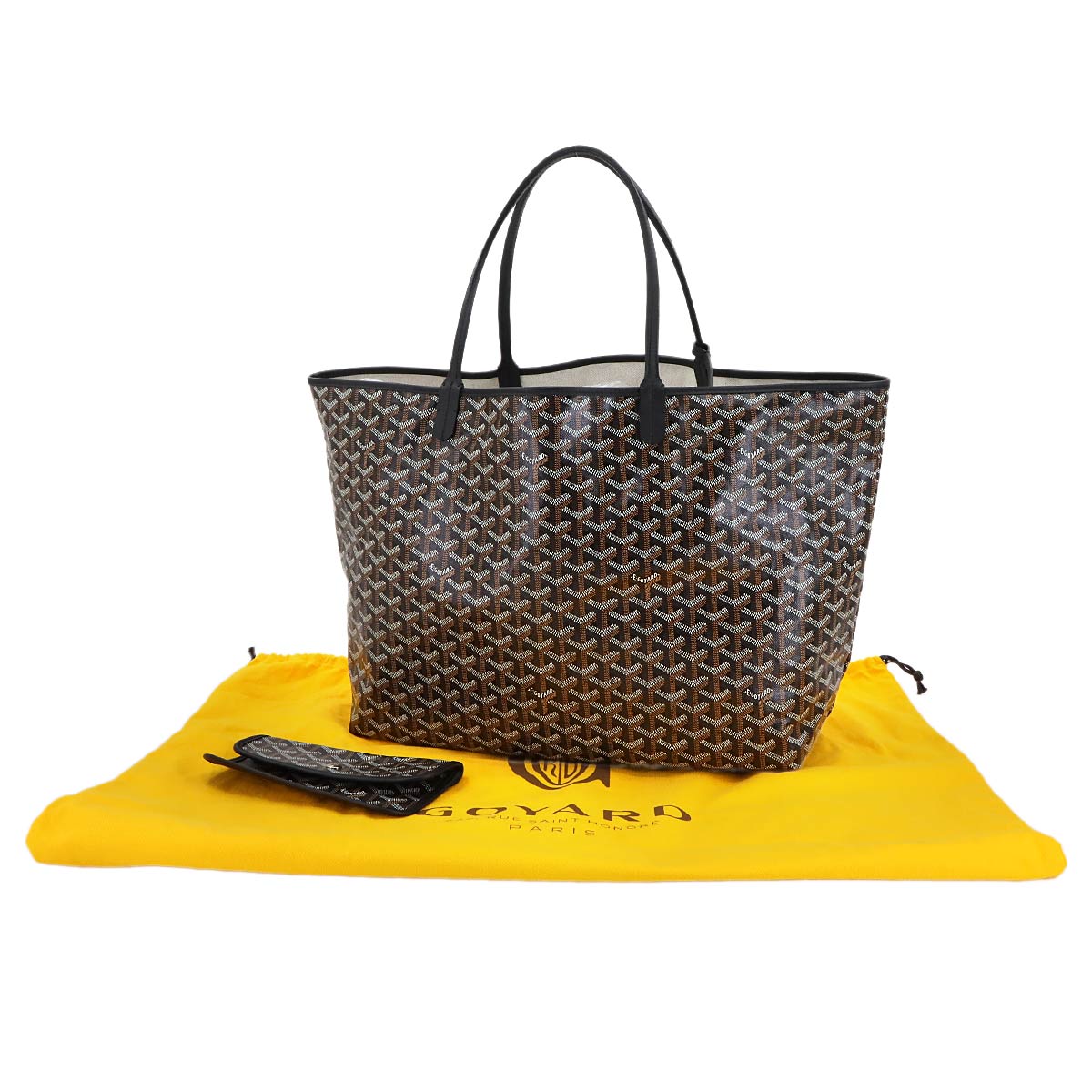 Saint Louis GM Tote Bag PVC Leather Black Unisex