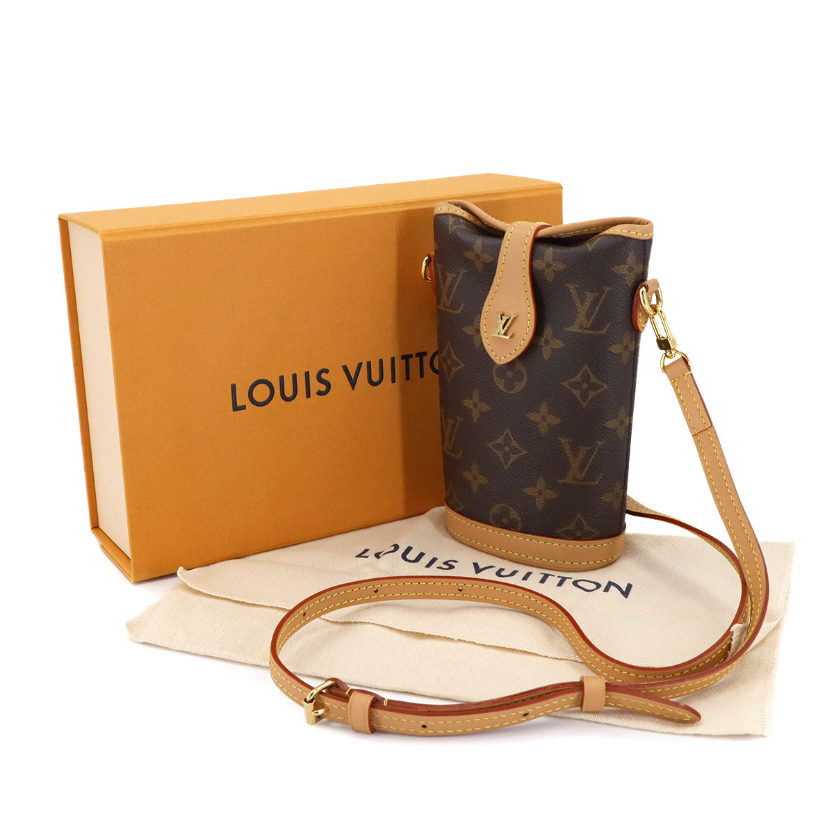 Monogram Fold Me Pouch Shoulder Bag Brown M80874