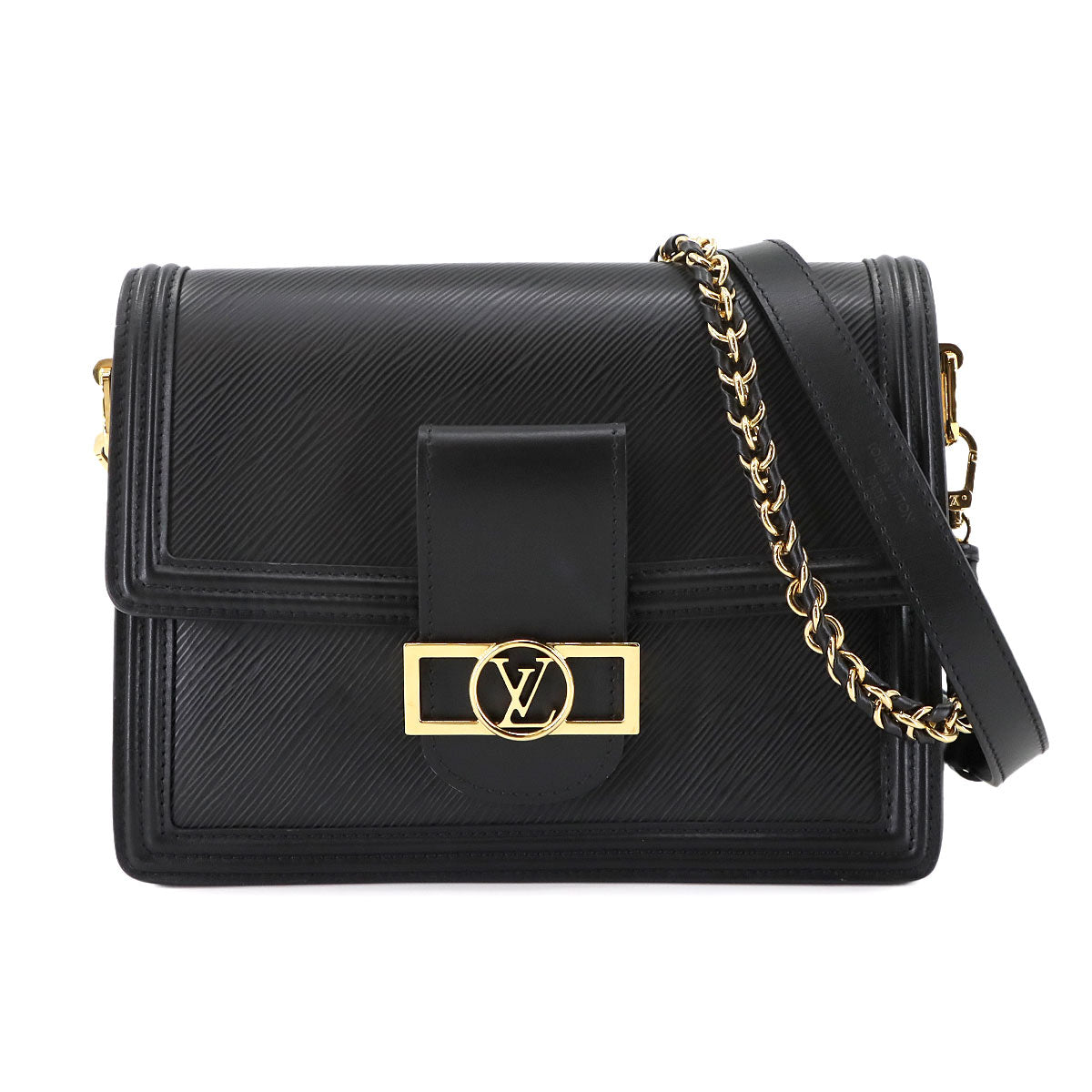 Epi Dauphine NV MM Shoulder Bag Leather Black M56141