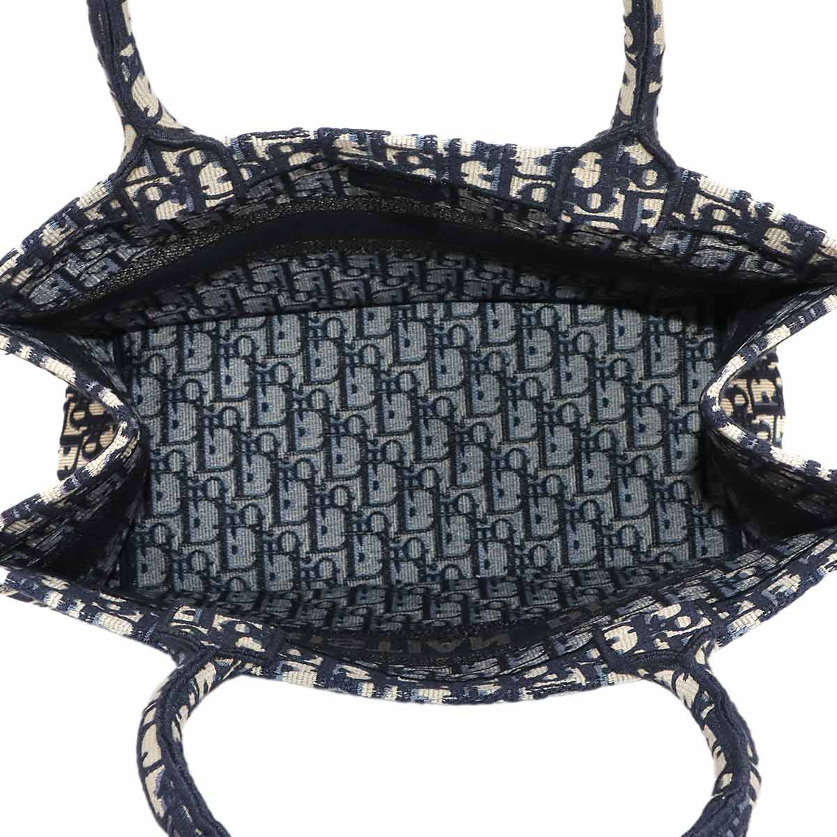 Oblique Book Tote Medium Bag Canvas Navy M1296ZRIW