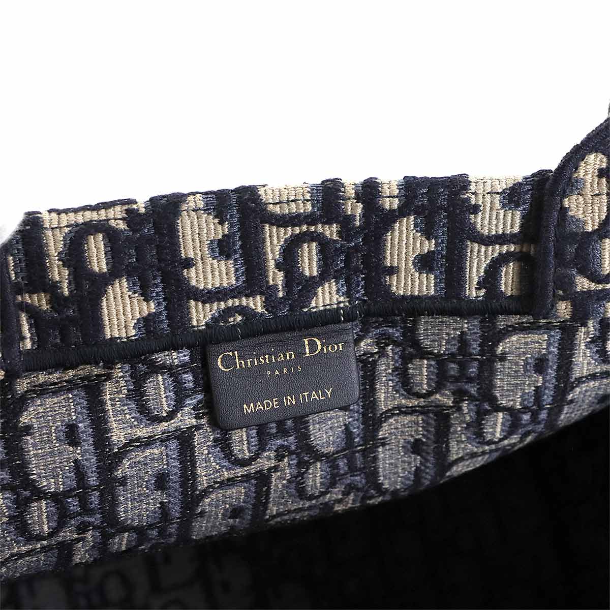 Oblique Book Tote Medium Bag Canvas Navy M1296ZRIW