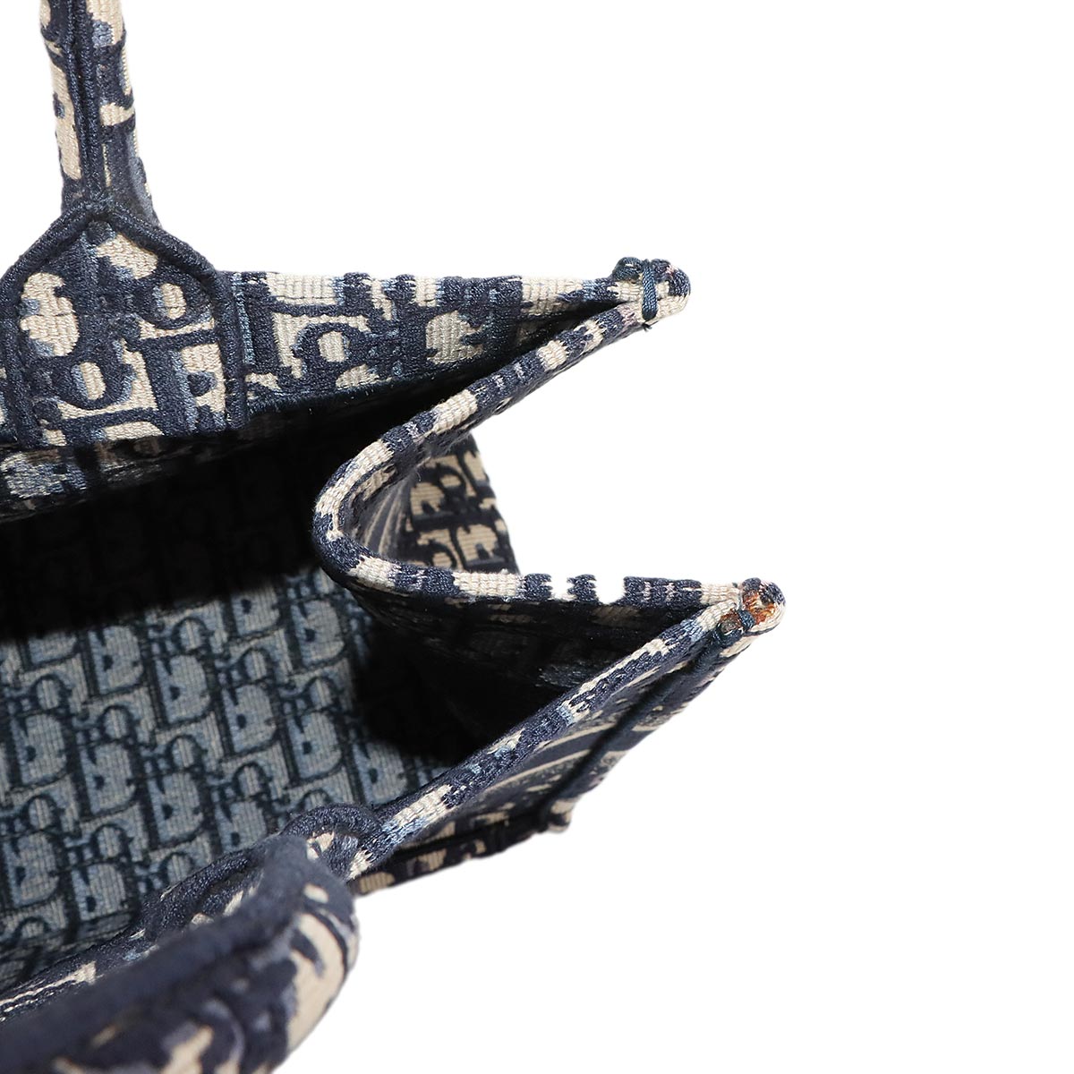 Oblique Book Tote Medium Bag Canvas Navy M1296ZRIW