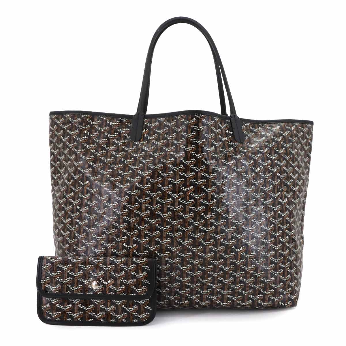 Saint Louis GM Tote Bag PVC Leather Black Unisex