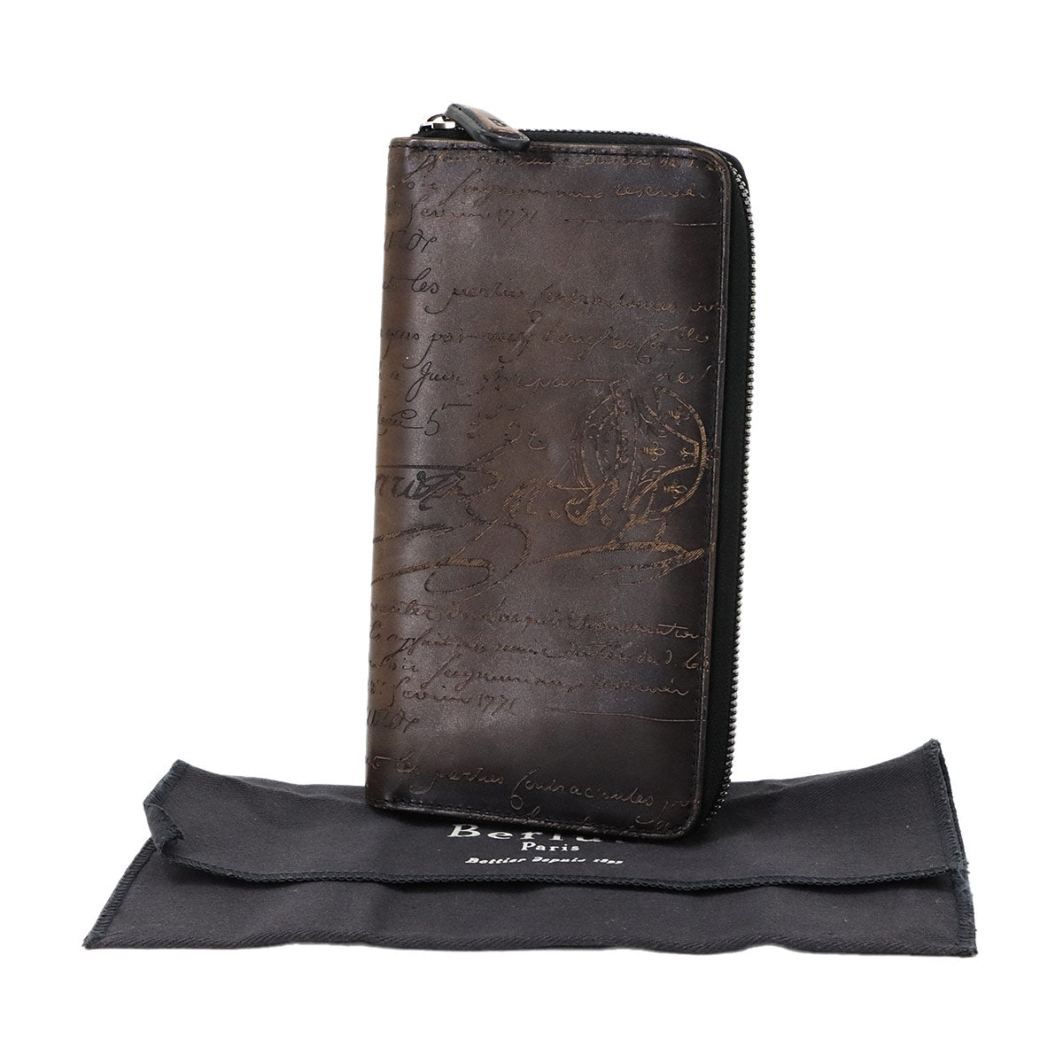 Calligraphy Itauba Long Wallet Venezia Leather Brown