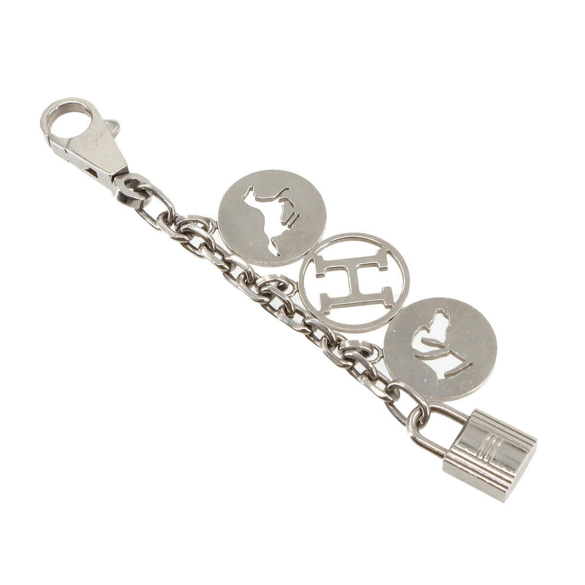 Amulet 4 Bulllock Bag Charm Silver Logo Dog Horse
