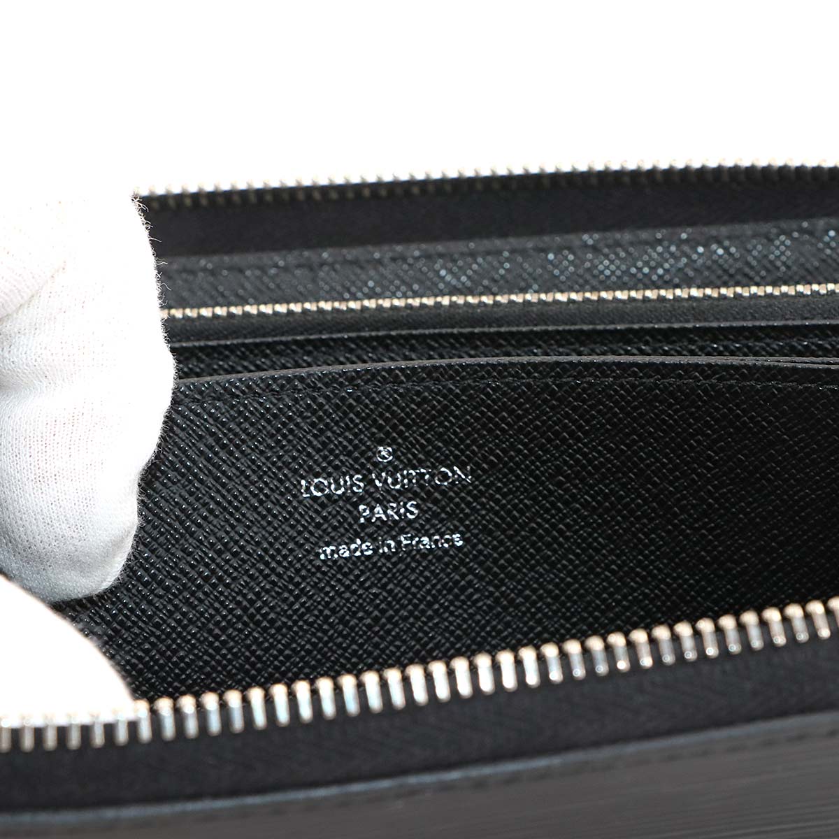 Epi Zippy Wallet Leather Noir M61857 Black