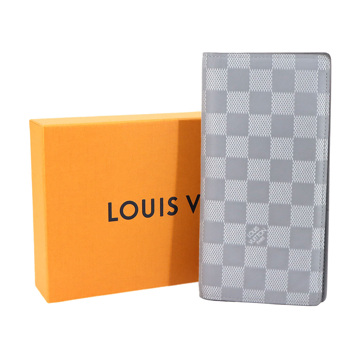 Damier Infini Brazza Long Wallet Gray N60335 Purse